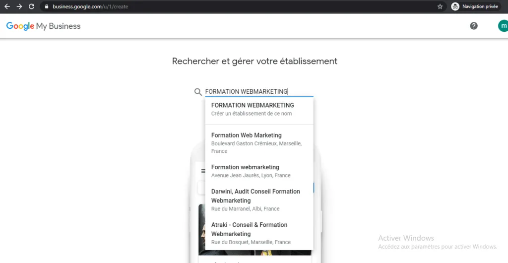 Mettre le nom de son entreprise sur Google My business pour  améliorer son référencement