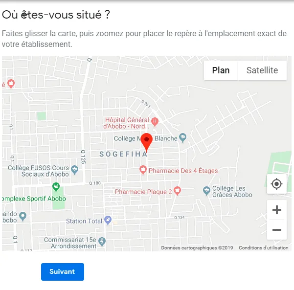 préciser le lieu de votre établissement pour attirer les visiteurs