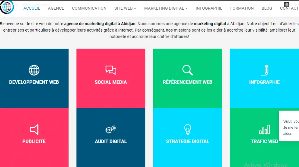 Prestations de l'agence webmarketing