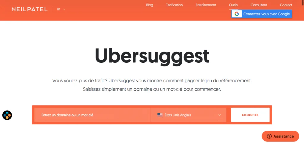 utiliser ubersuggest pour améliorer son seo