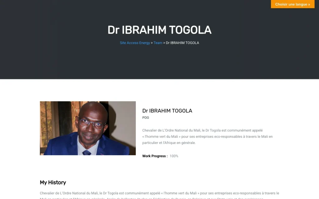 Site web ACCESS : page interne 3