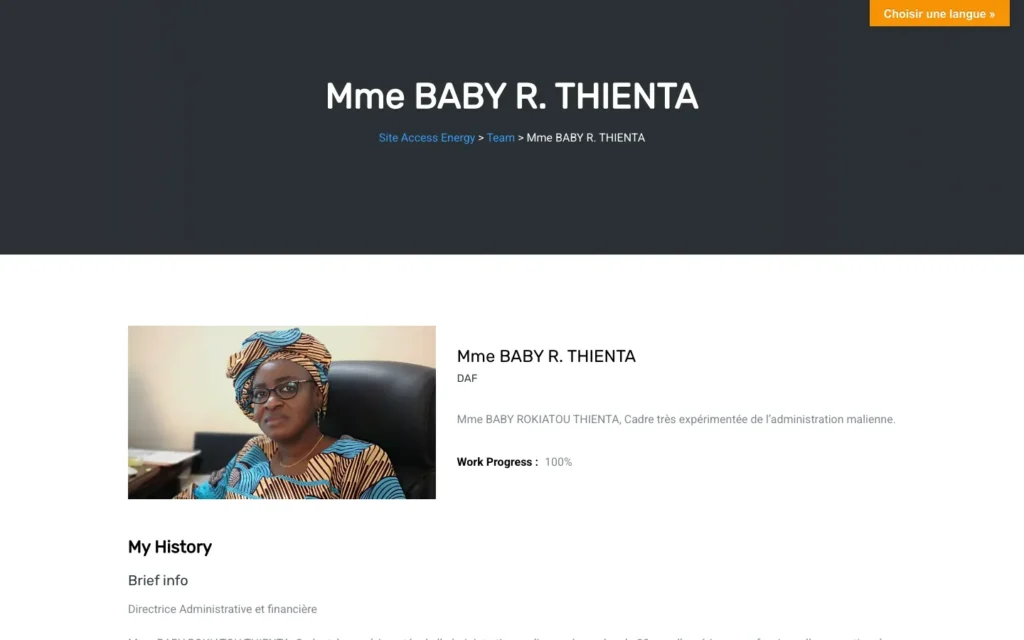 Site web ACCESS : page interne 4