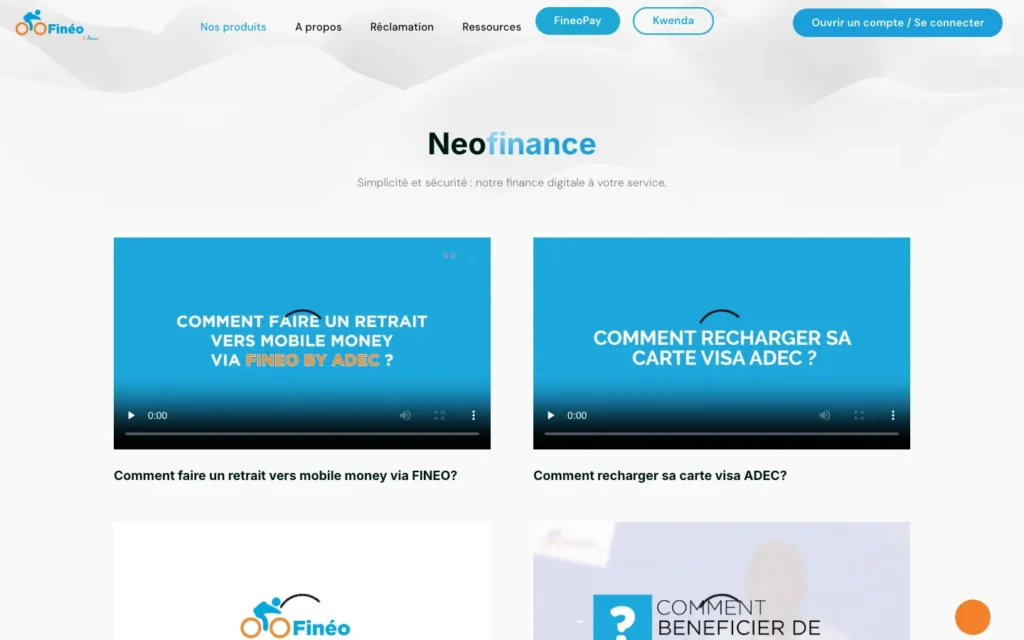 Site web ADEC : page interne 2