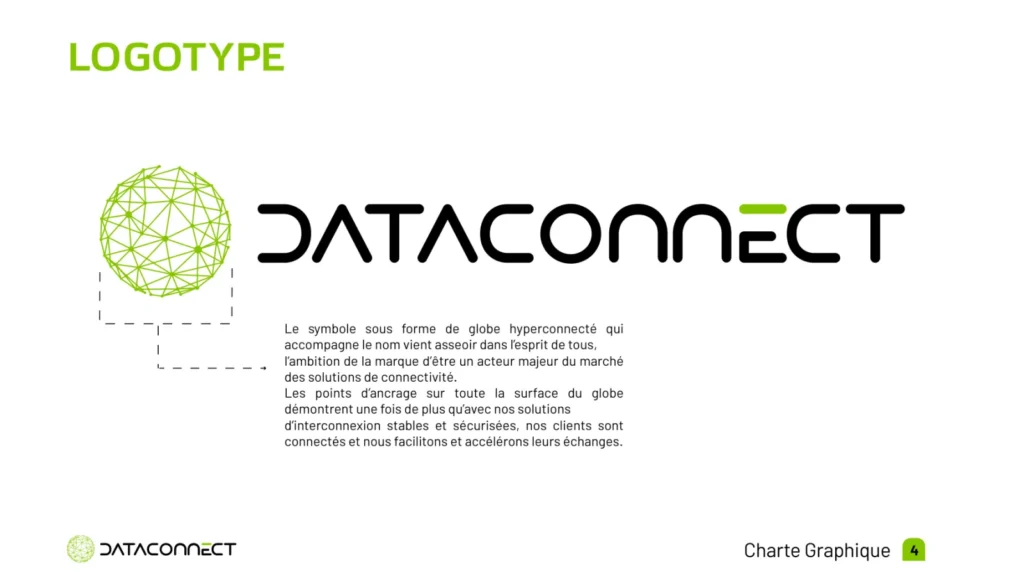 Dataconnect : identité visuelle et déclinaisons conçues par Digit Communication