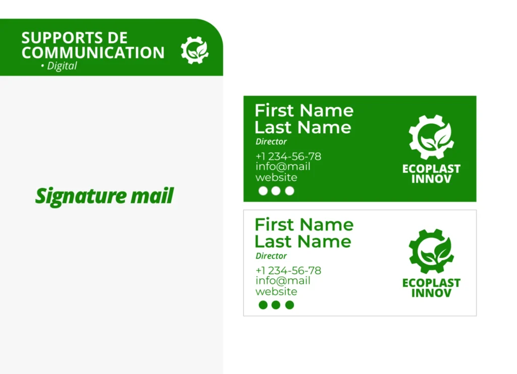 Ecoplast Inov : identité visuelle et déclinaisons conçues par Digit Communication