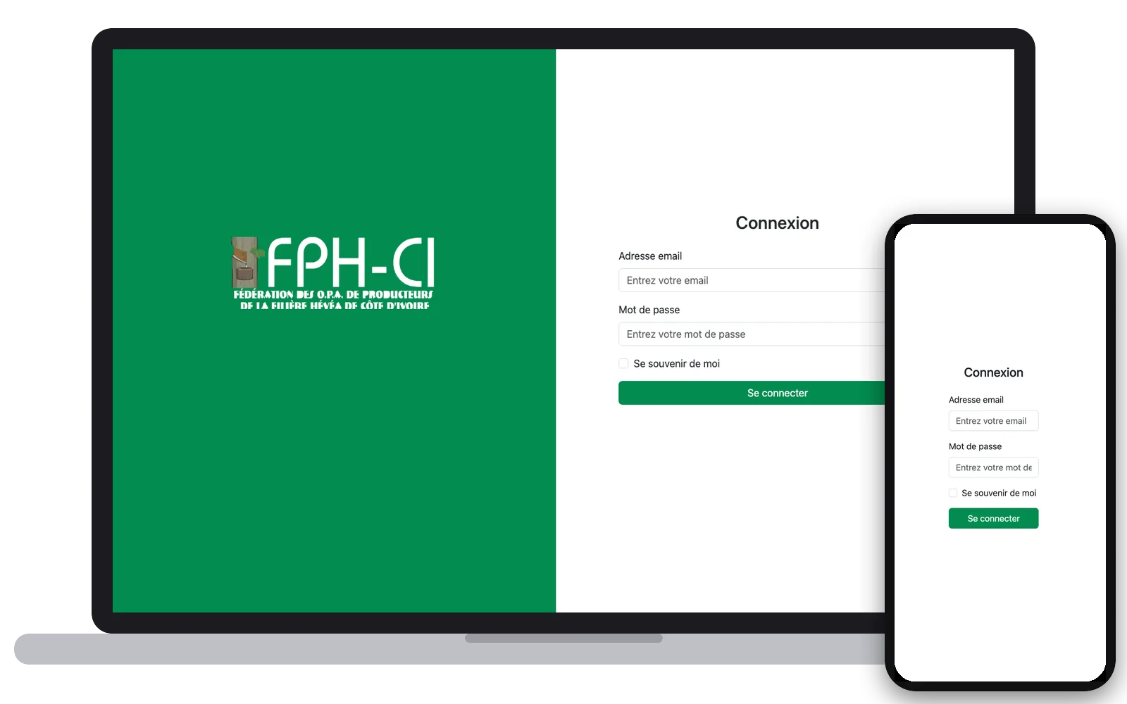 FPHCI : site web sur ordinateur et smartphone, réalisé par Digit Communication