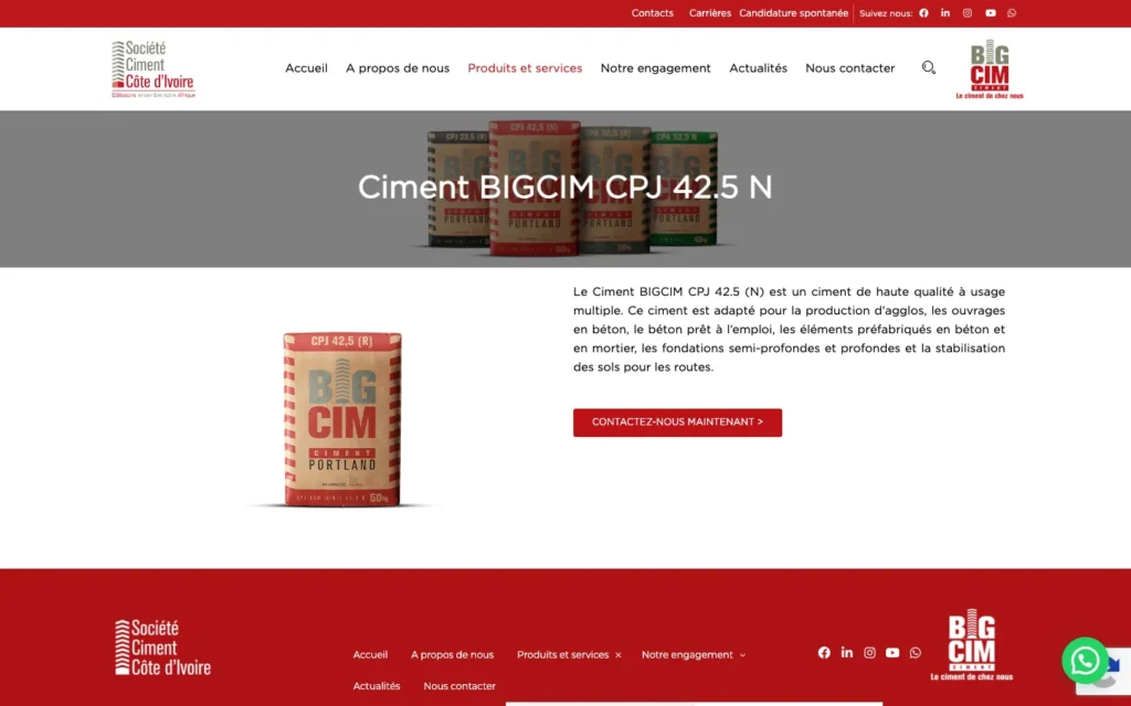 Site web SC-CI (BIGCIM) : page interne 5