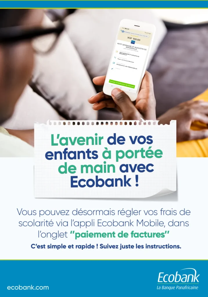 Ecobank Mobile, frais de scolarité